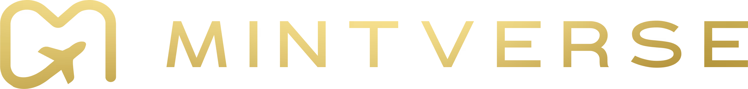 Gradient gold banner with subtle text in the background.